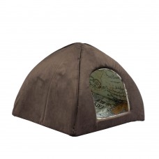 Пухнастики Юрта домик для кошек и собак малых пород (шоколад) 40х40х35 см