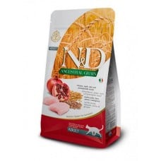 Farmina N&D низькозерновий сухий корм для дорослих котів з куркою та гранатом 0,3 кг