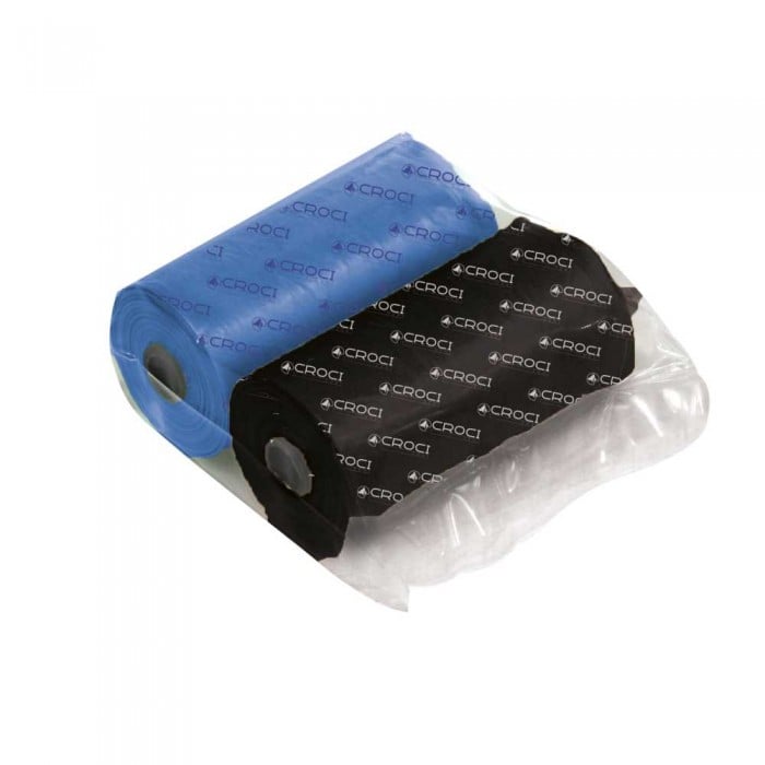 Croci пакеты для уборки за собаками (черные/синие) 2 рулона х 20 шт.