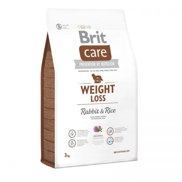 Brit Care Weight Loss Rabbit and Rice (для собак с лишним весом ) 3 kg