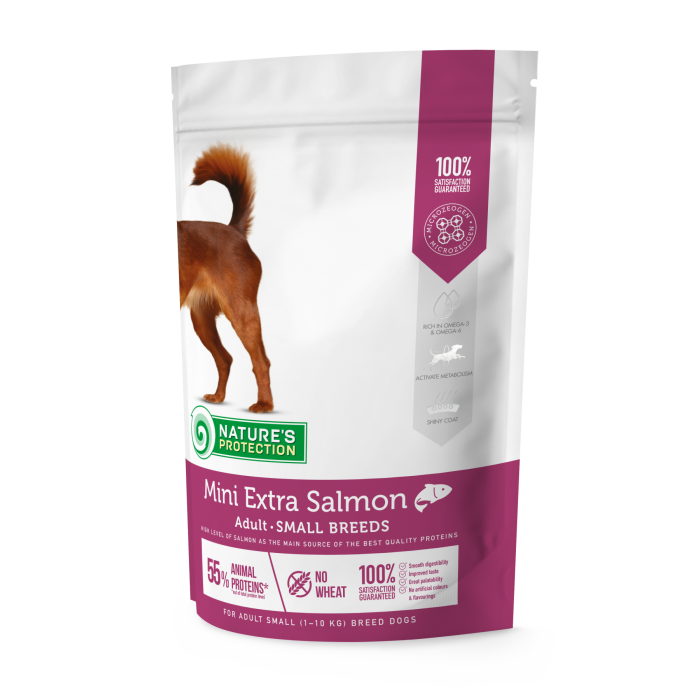 Nature's Protection Mini Extra Salmon Adult Small Breeds для малых пород с лососем 0,5кг