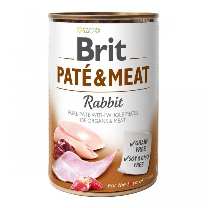 Brit Paté and Meat Dog с кроликом 400 g