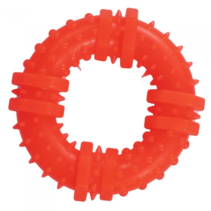 AGILITY игрушка для собак кольцо с шипами (оранжевое) 12 см
