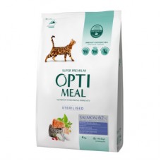 Optimeal Adult Cat Sterilised Salmon сухий корм для котів з лососем 4 кг