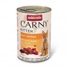 Animonda Carny Kitten Beef + Poultry влажный корм с говядиной и птицей для котенка 400 г