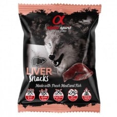 Alpha Spirit Dog Snacks Liver полувлажные лакомства для собак из печени 50г (кубики)