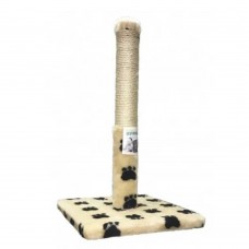 Пухнастики кігтеточка для котів стовпчик на підставці (джут) бежева з лапками 30×50 см