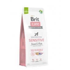 Brit Care Dog Sustainable Sensitive корм для собак с чувствительным пищеварением с рыбой и насекомыми 12 кг