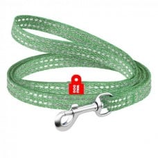 Collar WAUDOG Re-cotton светоотражающий поводок для собак и котов (зеленый) XS