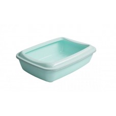 AnimAll туалет для кошек с бортиками и лопаткой (мятный)