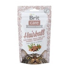 Brit Care Cat Snack Hairball Лакомства с уткой для кошек, 50г