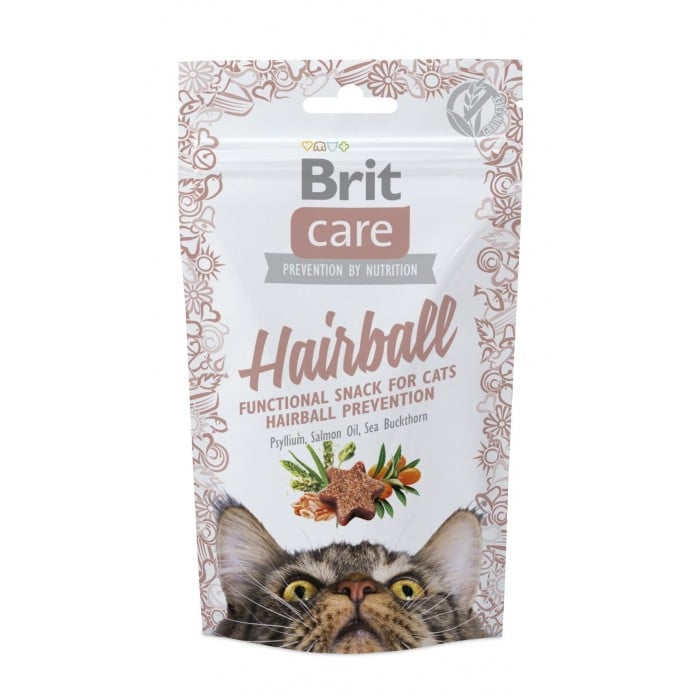 Brit Care Cat Snack Hairball Лакомства с уткой для кошек, 50г