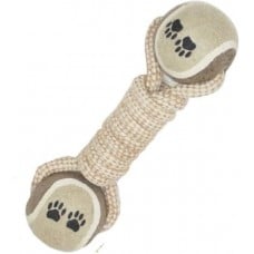 Croci Eco игрушка для собак "Канат сплетенный с мячами" 6х34 см