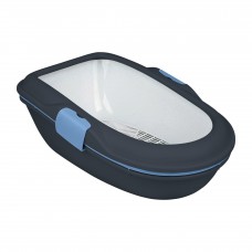 Trixie Berto туалет для котов с бортиком и сеткой серый 59х39х22 см