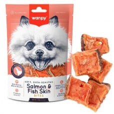Wanpy Soft Salmon & Fish Skin Bites лакомство для собак с  лососем 100 г