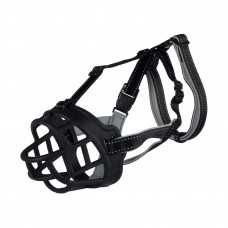 Trixie намордник для собак средних и крупных пород силиконовый (чёрный) M-L 22см