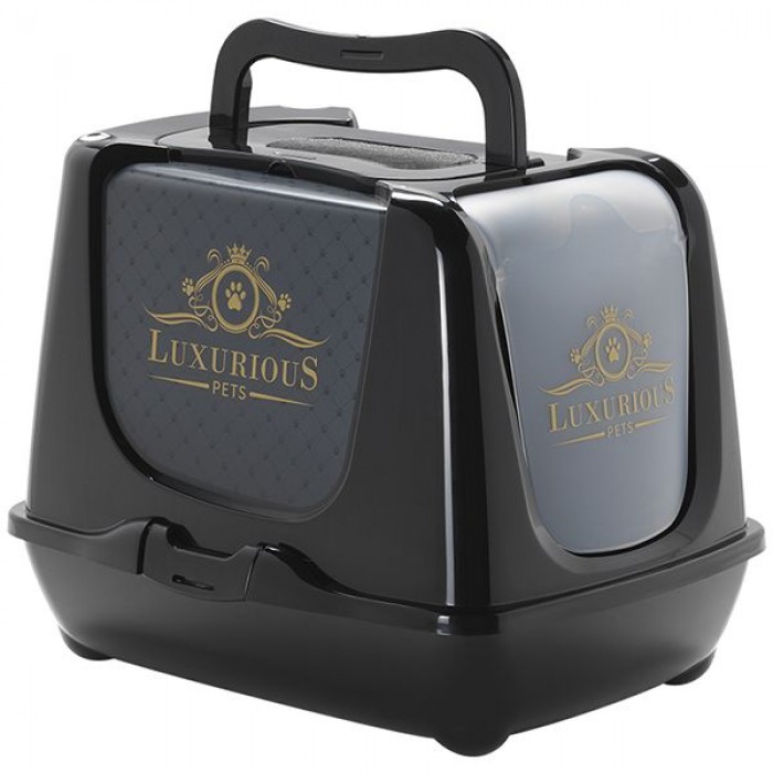 Moderna Trendy Cat Luxurious закрытый туалет для котов (черный) 50х39,1х38,9 см