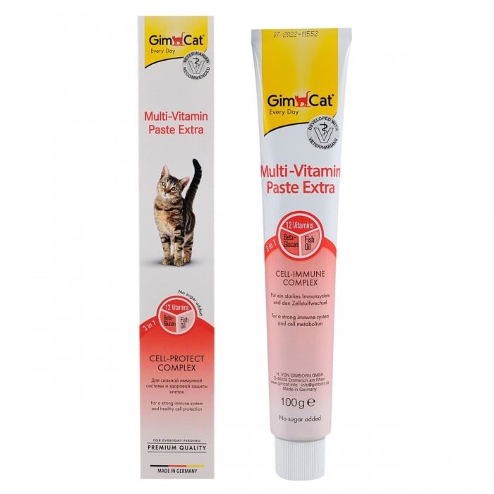 GimCat Multi-Vitamin Paste Extra - мультивитаминная паста для кошек 100гр