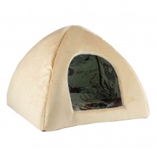 Пухнастики Юрта домик для кошек и собак малых пород (бежевый) 40х40х35 см