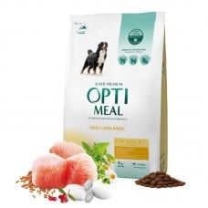 Optimeal Dog Adult Maxi сухой корм для собак больших пород с курицей 4 кг