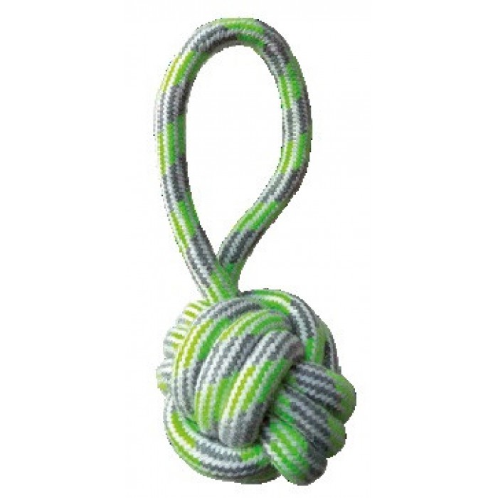 Croci Pastel игрушка для собак "Канатный мяч с ручкой" (зеленый) 20 см