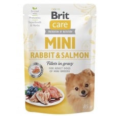 Brit Care Mini pouch филе в соусе кролик и лосось 85g