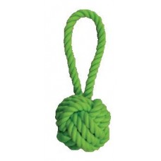 Croci Juice игрушка для собак "Канат с узловым мячом" (зеленый) 18 см