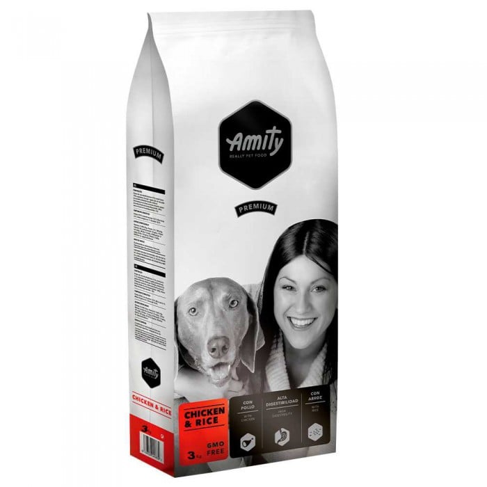 Amity Chicken & Rice сухой корм для собак с курицей и рисом 3кг
