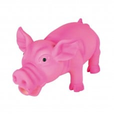 Trixie игрушка для собак поросенок хрюкающий с пищалкой 17 см