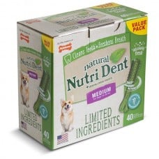 Nylabone Nutri Dent Natural Medium лакомство для чистки зубов у собак средних пород 40шт/уп