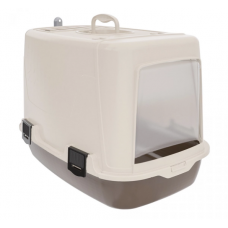 Irak Plast закрытый туалет для котов (коричнево-бежевый)