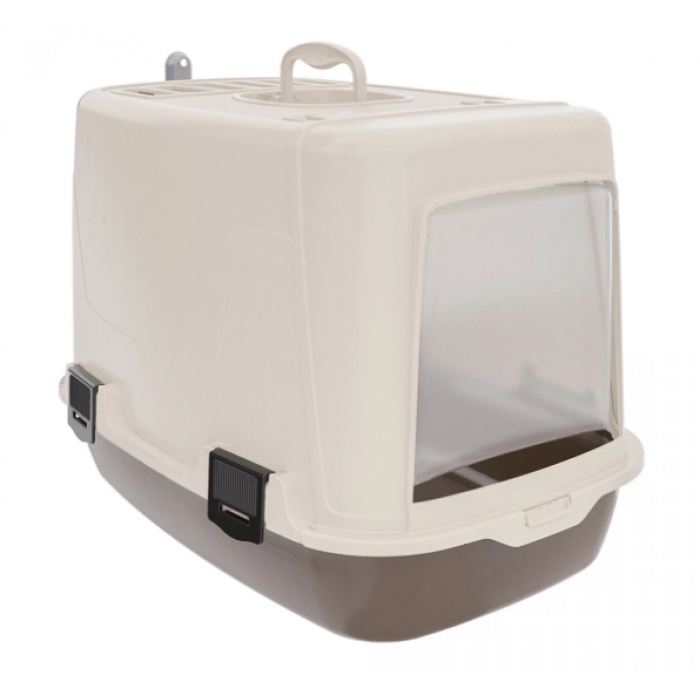 Irak Plast закрытый туалет для котов (коричнево-бежевый)