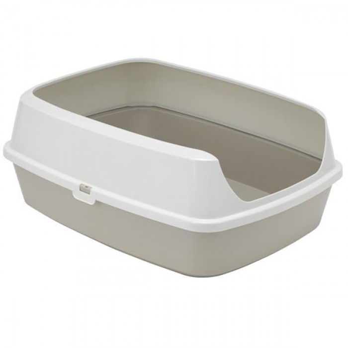 Moderna Maryloo туалет с бортиком для кошек (серый) 50х38х16 см
