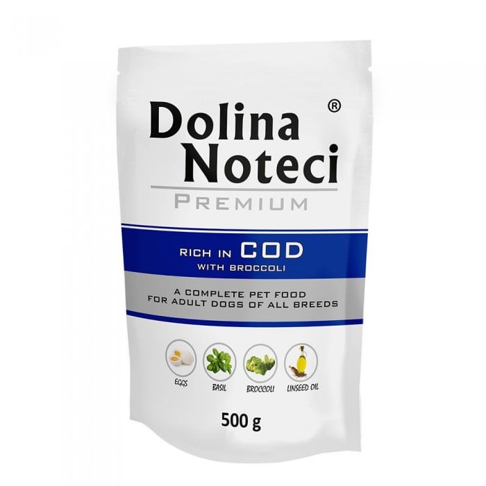 Dolina Noteci Premium влажный корм для собак с треской и брокколи 500 г