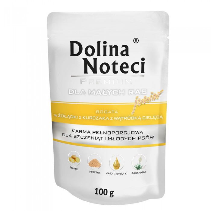 Dolina Noteci Premium влажный корм для щенков с желудками и печенью 100 г