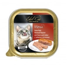 Edel Cat Паштет с зайцем и печенью для кошек 100g