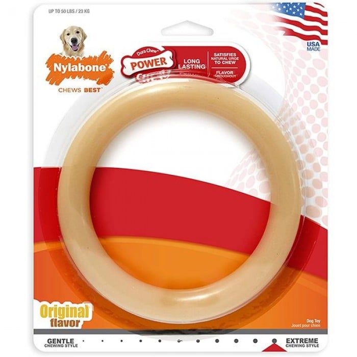 Nylabone Extreme Chew Ring игрушка кольцо для собак крупных пород с ароматом курицы d15см