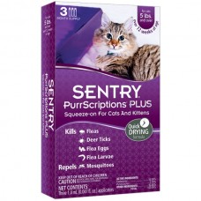 Sentry PurrScriptions Plus капли от блох, клещей и комаров для котов (1,4 мл)