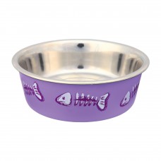 Trixie металическая миска для котов на резине с пластиковым покрытием 0,25 л/12 см