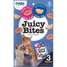 INABA Juicy Bites лакомство для кошек снеки со вкусом курицы и тунца 3 шт*11,3 г