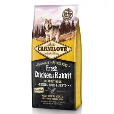 Carnilove Fresh Chicken and Rabbit for Adult dogs с курицей и кроликом для взрослых собак всех пород 12 kg