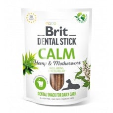 Brit Dental Stick Calm успокаивающие лакомства для собак с коноплей и пустырником 251г