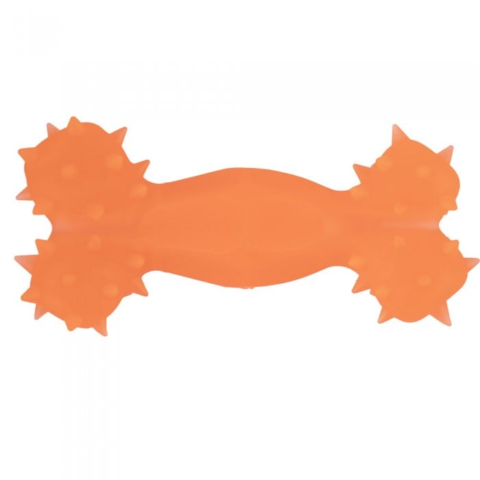 AGILITY игрушка для собак косточка с отверстием (оранжевая) 15 см