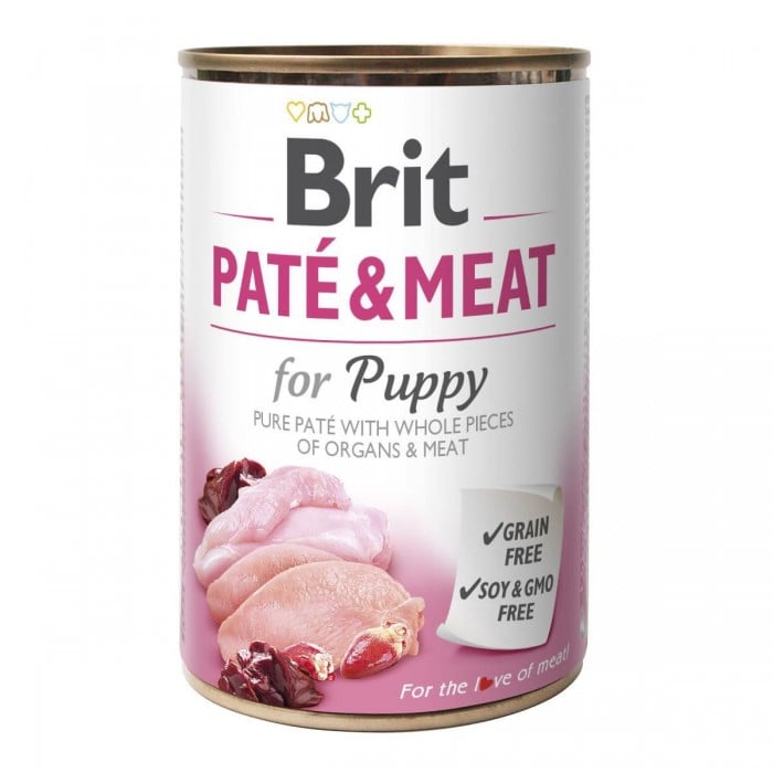 Brit Paté and Meat Puppy курица с индейкой 400 g