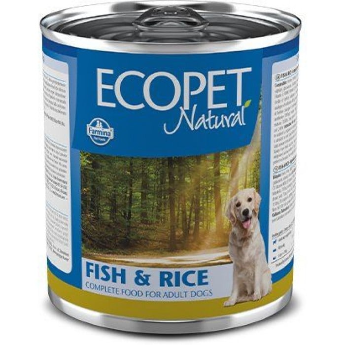 Farmina Ecopet Natural Dog Fish & Rice влажный корм для взрослых собак с сельдью 300 г