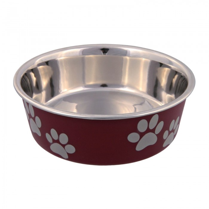 Trixie металева миска на гумі для собак із пластиковим покриттям 0,3 л/12 см