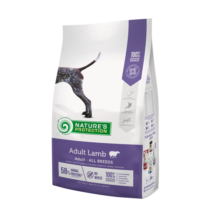 Nature's Protection Adult Lamb All Breeds сухой корм с ягнёнком для взрослых собак всех пород 4 кг