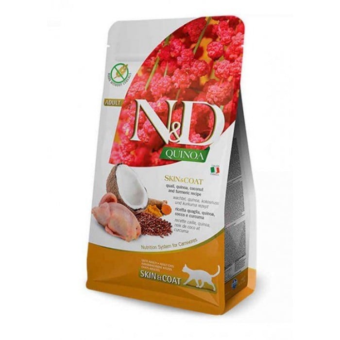 Farmina N & D Quinoa Skin & Coat Adult сухий корм для кішок при харчовій алергії з перепілкою і кіноа 0,3 кг