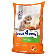 Club 4 Paws Premium Adult Cat Chicken сухой корм для кошек с курицей 14 кг