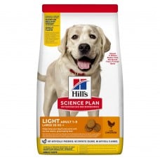 Hill’s SP Adult Light Large Breed сухой корм для собак больших пород склонных к лишнему весу с курицей 14 кг